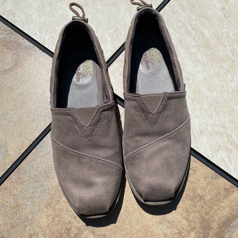 BOBS from Skechers Taupe Suede Loafers